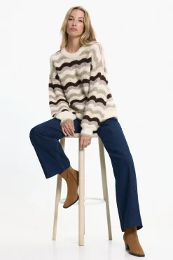 Vero Moda Camisolas-Camisola de malha estampado Multicolorido