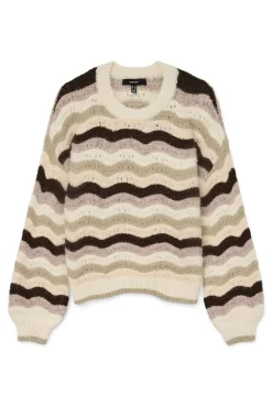 Vero Moda Camisolas-Camisola de malha estampado Multicolorido