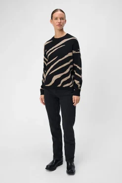 Object Camisolas-Camisola de malha estampado Preto