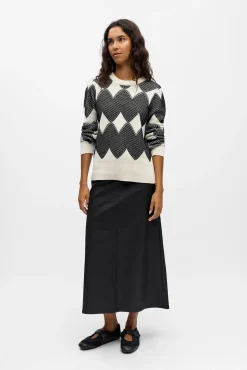 Object Camisolas-Camisola de malha estampado Branco