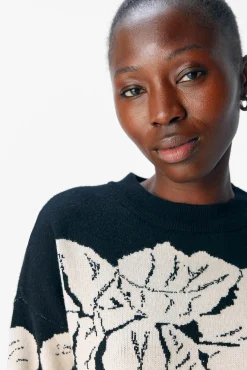 Object Camisolas-Camisola de malha estampado Preto