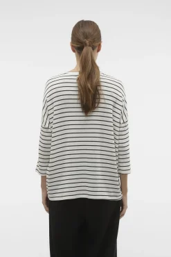 Vero Moda Camisolas-Camisola de malha manga 3/4 Branco