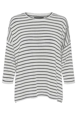 Vero Moda Camisolas-Camisola de malha manga 3/4 Branco