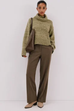 Cortefiel Camisolas-Camisola de malha marmorizada Verde