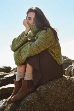 Cortefiel Camisolas-Camisola de malha marmorizada Verde