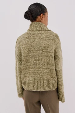 Cortefiel Camisolas-Camisola de malha marmorizada Verde