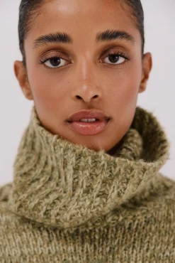 Cortefiel Camisolas-Camisola de malha marmorizada Verde