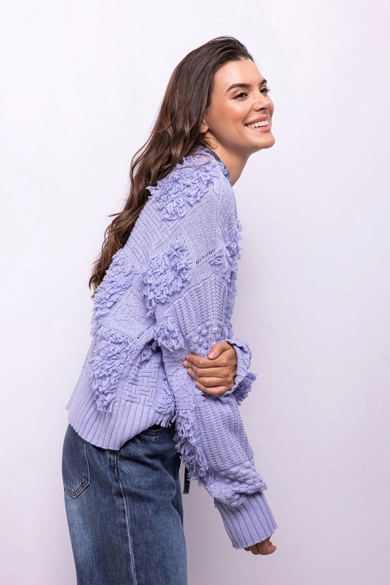 Object Camisolas-Camisola de malha patchwork Roxo