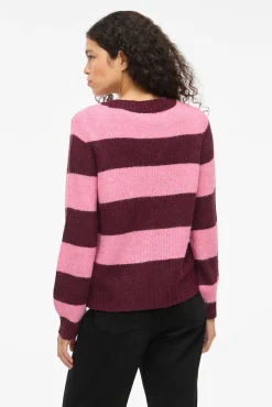 Vila Camisolas-Camisola de malha riscas Roxo