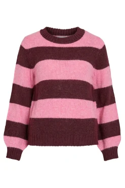 Vila Camisolas-Camisola de malha riscas Roxo