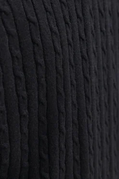 Jack & Jones Camisolas-Camisola de malha trançado preto