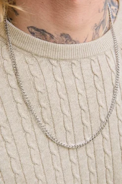 Jack & Jones Camisolas-Camisola de malha trançado cinzento