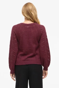 Vila Camisolas-Camisola de malha vazada Roxo