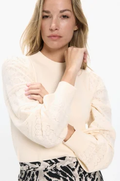 Vero Moda Camisolas-Camisola de manga com efeito de malha Tostado