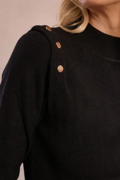 Molly Bracken Camisolas-Camisola de manga comprida com detalhe de miçangas Preto