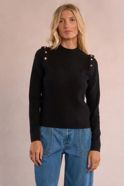 Molly Bracken Camisolas-Camisola de manga comprida com detalhe de miçangas Preto