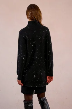 Molly Bracken Camisolas-Camisola de manga comprida com miçangas brilhantes Preto