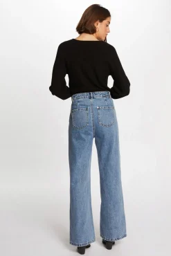 Morgan Camisolas-Camisola de manga comprida com decote em V Preto