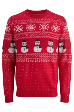 Jack & Jones Camisolas-camisola de natal vermelho