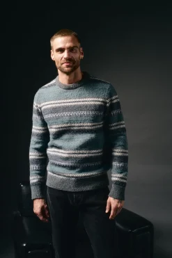 OOTO Camisolas-Camisola de natal gola caixa Cinzento