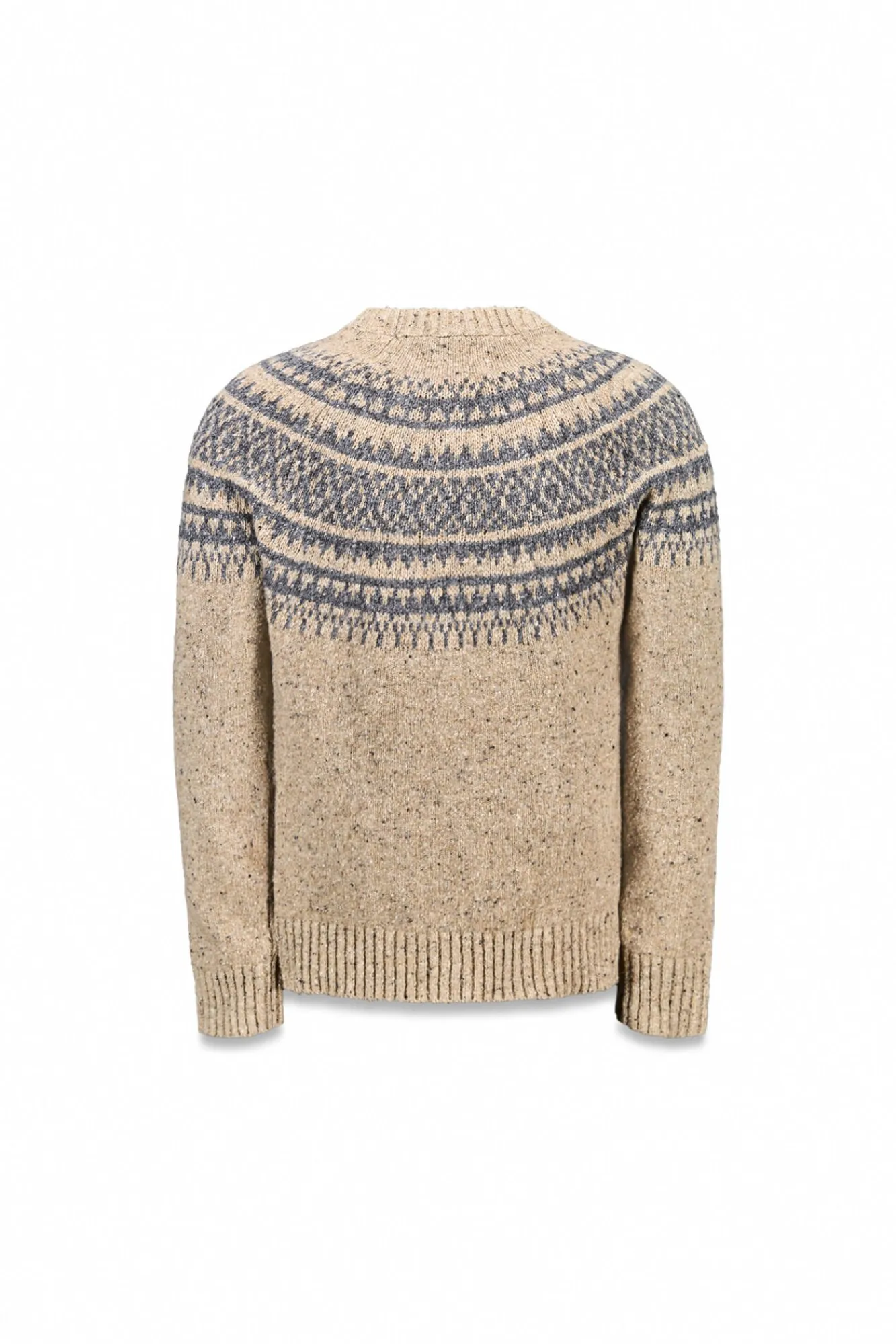 OOTO Camisolas-Camisola de Natal jacquard gola caixa Tostado