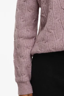 Vila Camisolas-Camisola de oitos com gola redonda Subiu