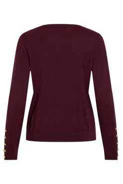 Vila Camisolas-Camisola de viscose com botões nos punhos Roxo