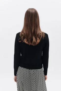 Caroll Camisolas-Camisola detalhe gola Preto