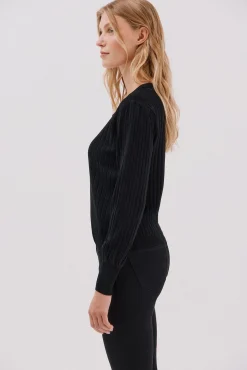 Cortefiel Camisolas-Camisola em bico botões Preto