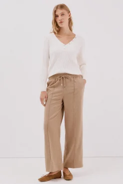 Cortefiel Camisolas-Camisola em bico botões Branco