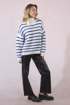 Molly Bracken Camisolas-Camisola estampado riscas de manga comprida Multicolorido