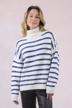 Molly Bracken Camisolas-Camisola estampado riscas de manga comprida Multicolorido