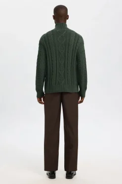 Selected Camisolas-Camisola estruturada 100% algodão orgânico Verde