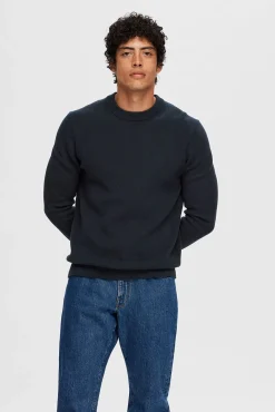 Selected Camisolas-Camisola estruturada 100% algodão orgânico. Preto