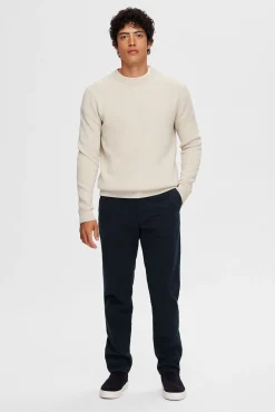 Selected Camisolas-Camisola estruturada 100% algodão orgânico. Tostado