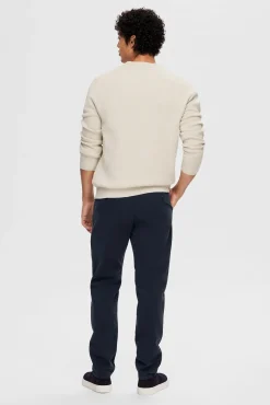 Selected Camisolas-Camisola estruturada 100% algodão orgânico. Tostado