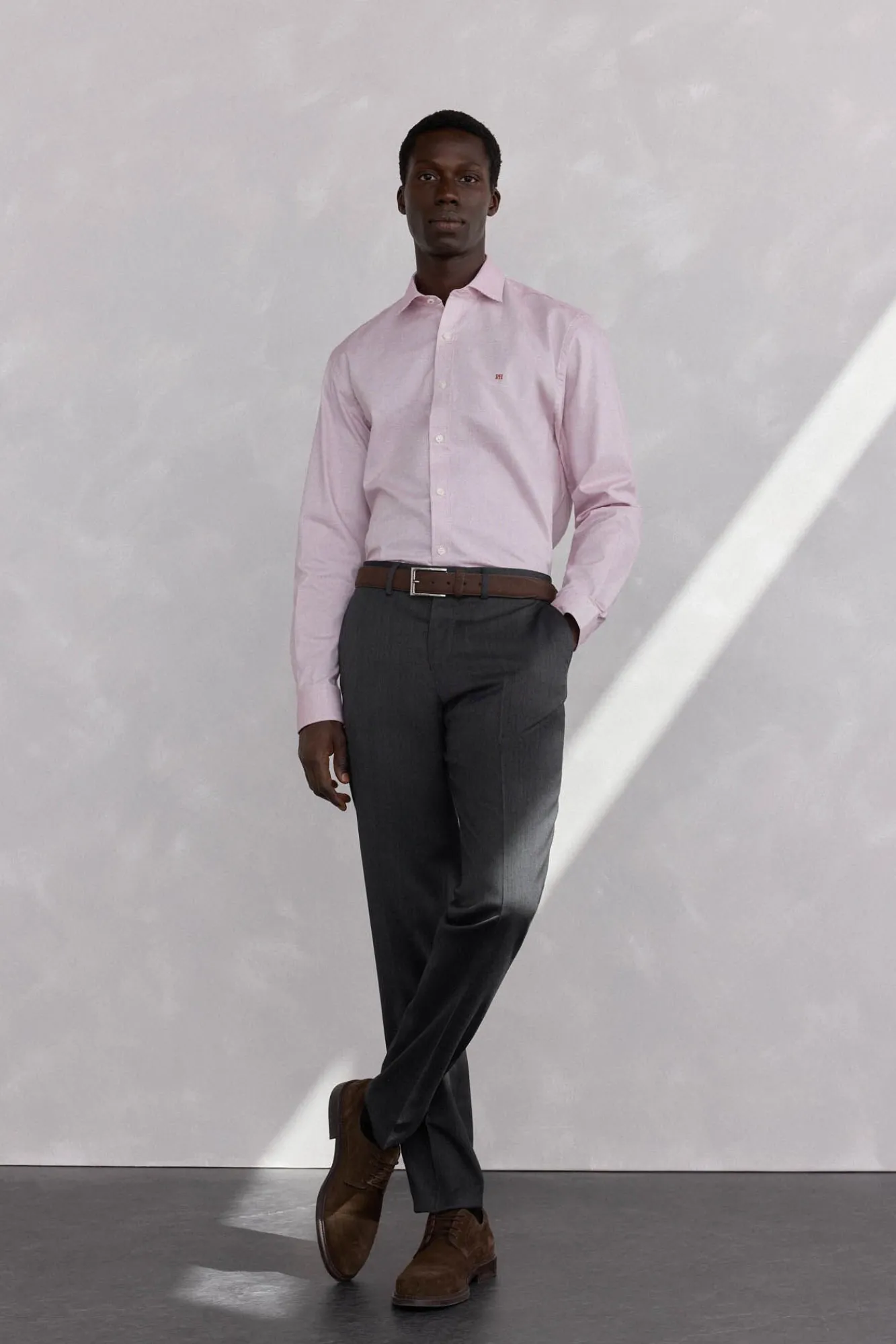 Pedro del Hierro Camisas-Camisola estruturada fácil de passar + modelagem regular anti-odor Rosa