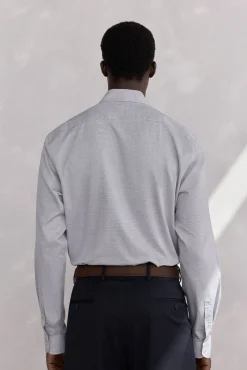 Pedro del Hierro Camisas-Camisola estruturada fácil de passar + modelagem regular anti-odor Cizento
