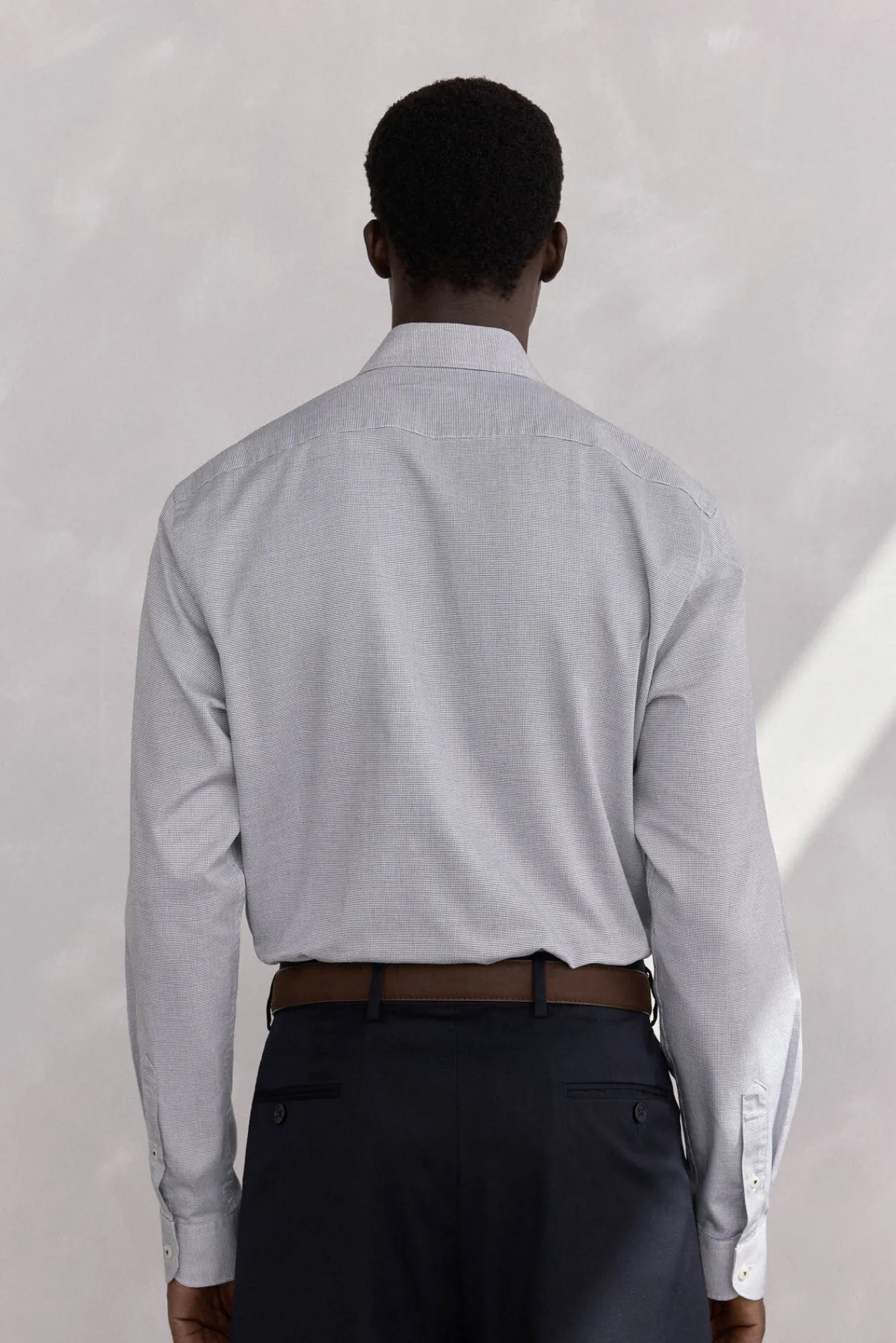 Pedro del Hierro Camisas-Camisola estruturada fácil de passar + modelagem regular anti-odor Cizento