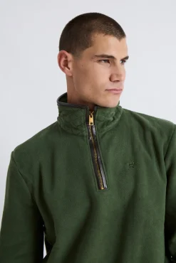 Williot Camisolas-Camisola Fecho-Éclair com polar meia Verde