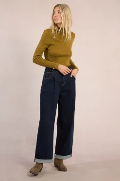 Molly Bracken Camisolas-Camisola fino e básico de manga comprida Dourado