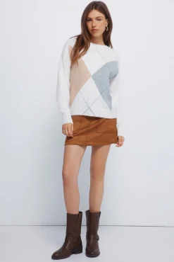 Springfield Camisolas-Camisola frontal em formato de diamante cru