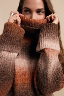 Slowlove Camisolas-Camisola gola alta Tostado