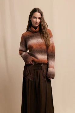 Slowlove Camisolas-Camisola gola alta Tostado