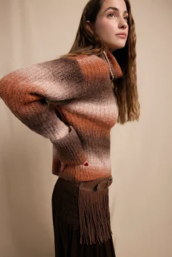 Slowlove Camisolas-Camisola gola alta Tostado