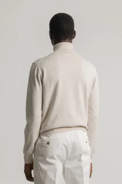 PuroEGO Camisolas-Camisola gola alta algodão Ecru