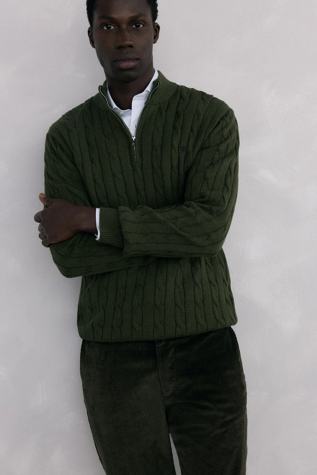 Pedro del Hierro Camisolas-Camisola gola camionista Verde