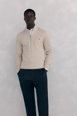 Pedro del Hierro Camisolas-Camisola gola camionista Beige