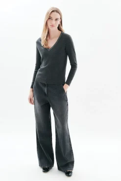 Caroll Camisolas-Camisola gola com brilhos Preto