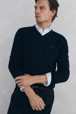 Pedro del Hierro Camisolas-Camisola gola em bico Azul
